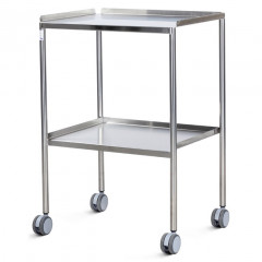 Bristol Maid Steel Dressing Trolley with 600mm Flange Up Fixed Shelves