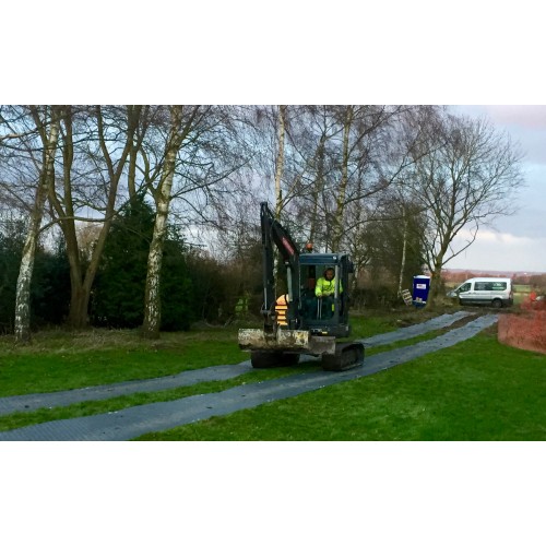 DuraMatt Single Sided Ground Protection Mat - 2400mm x 600mm x 12mm - 17kg