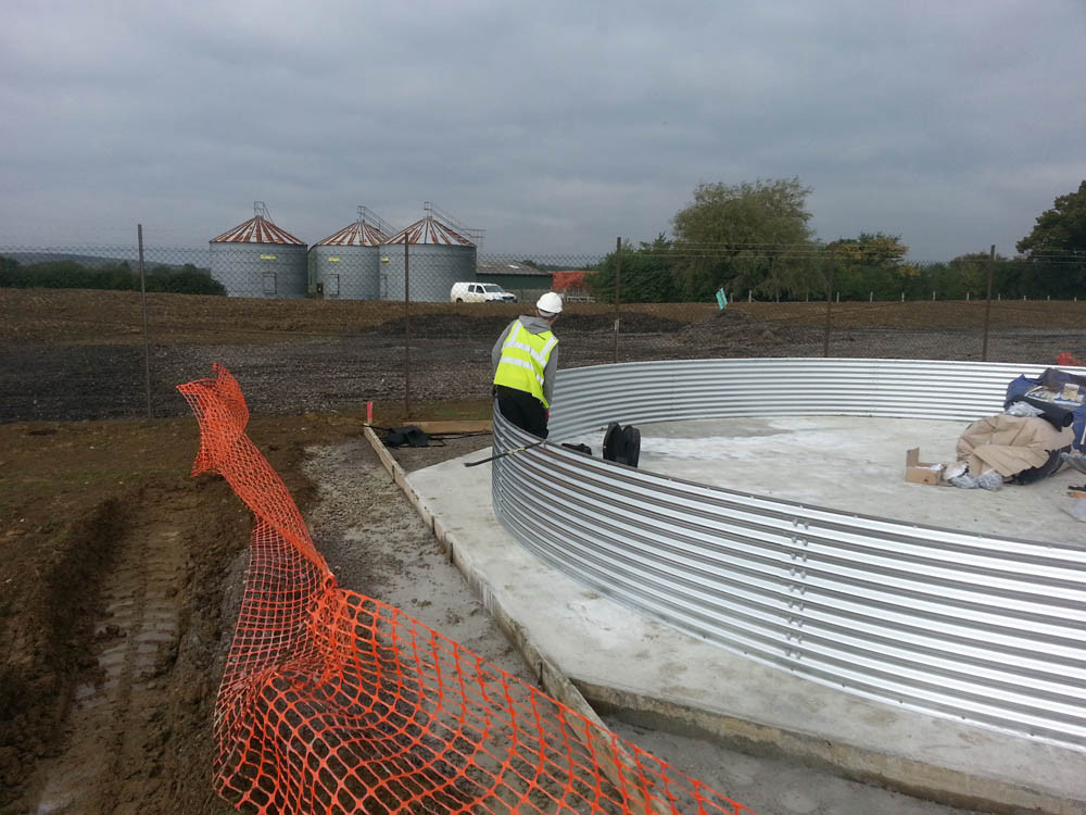 50000 Litres Coated Steel Water Tank with Liner