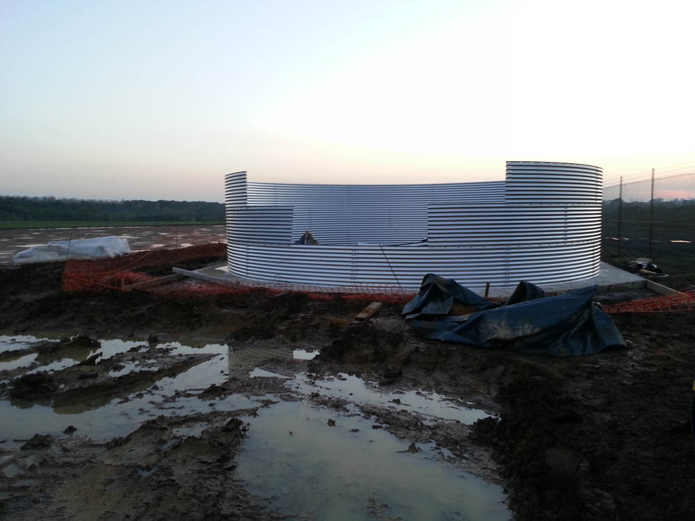 36000 Litres Coated Steel Water Tank with Liner