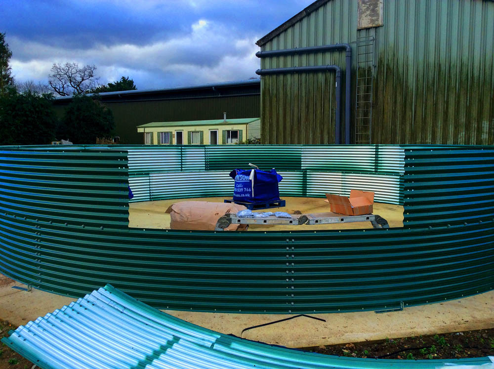 64000 Litres Coated Steel Water Tank with Liner