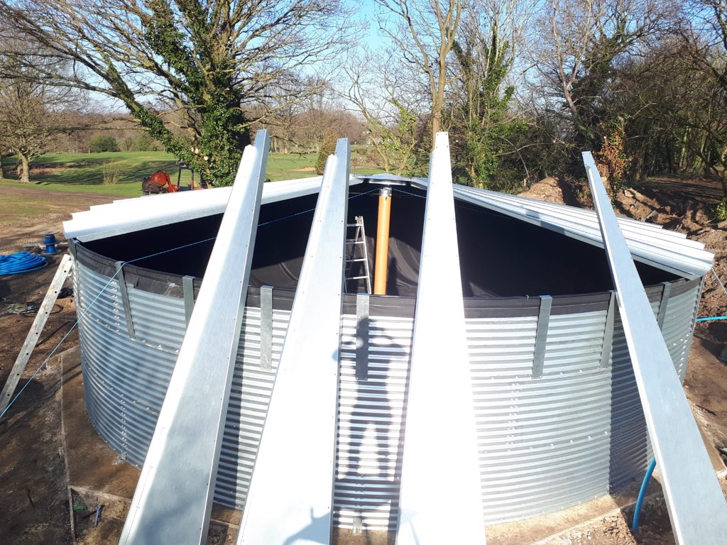 338000 Litres Coated Steel Water Tank with Liner