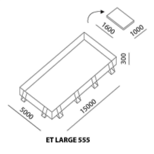Eccotarp ET Large 555 Collapsible Spill Bund - 22500 Litre