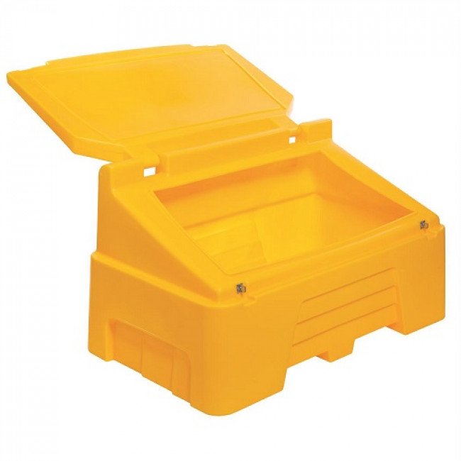 14 Cu Ft Heavy Duty Grit Bin - 16 x 25 kg Bags of White Rock Salt