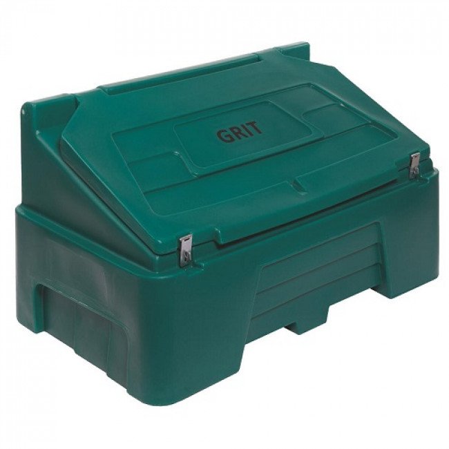 14 Cu Ft Heavy Duty Grit Bin - 16 x 25 kg Bags of White Rock Salt