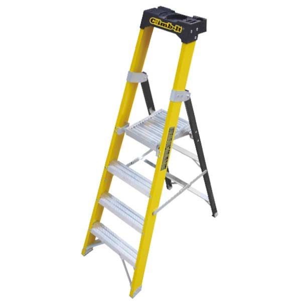 Climb-It Glass Fibre Platform Stepladders