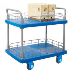 ProPlaz Super Silent Two Tier Platform Trolley with Wire Surround - 300kg Capacity