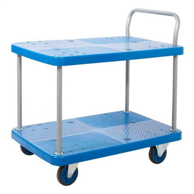 ProPlaz Blue Two Tier Platform Trolley - 300kg Capacity