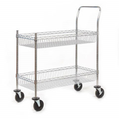 Premium Chrome Plated Wire Tray Trolley