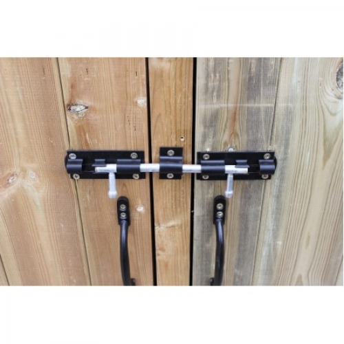 Quad Chest Timber Wheelie Bin Store - locked