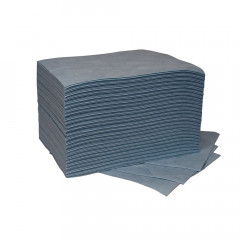 Economy Oil-Only Blue Absorbent Pads - 50cm x 40cm - Pack of 100