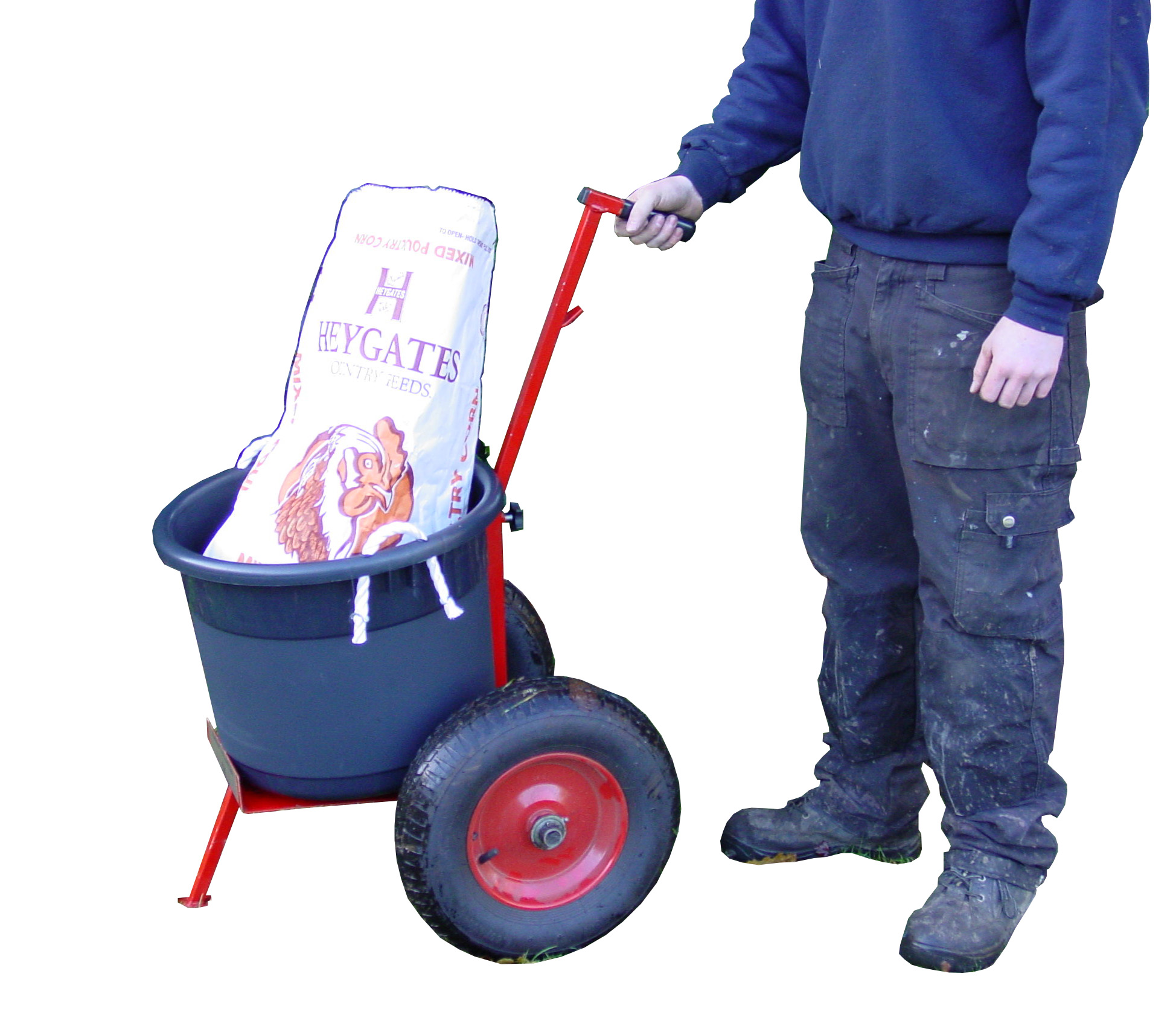 Handy Bin with Pneumatic Wheels