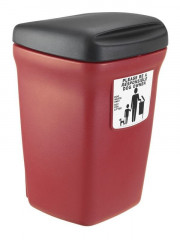 Standard Dog Waste Bin - 35 Litre - red