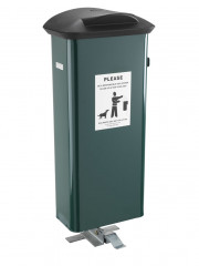 Pedal Operated Dog Waste Bin - 66 Litre