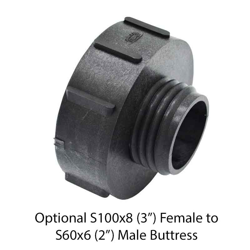 1000 Litre New IBC - 75mm/3" Valve - 400mm Lid - Plastic Pallet