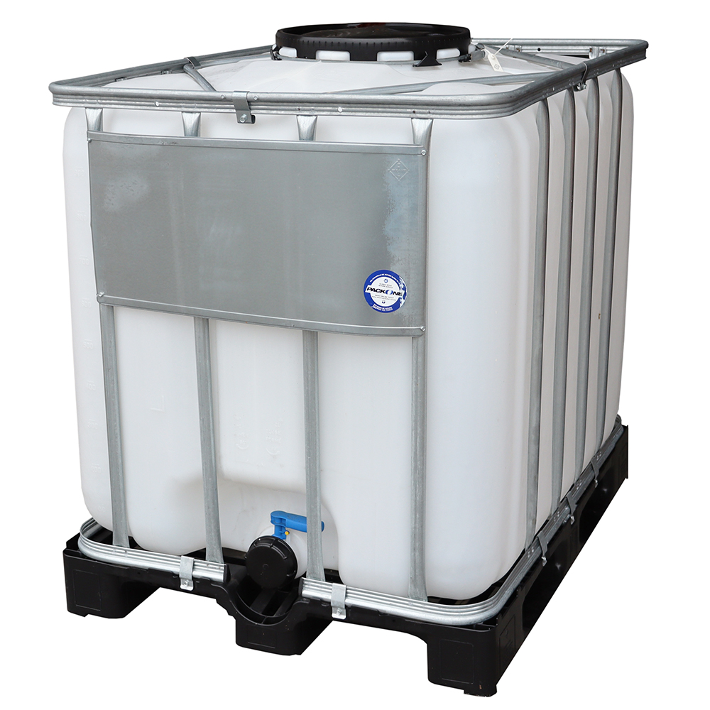 1000 Litre New IBC - 75mm/3" Valve - 400mm Lid - Plastic Pallet