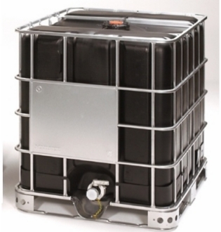 1000 Litre Reconditioned IBC - Black - Steel Pallet - Grade A