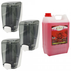 Bulk Fill Soap Dispensers - Pack of 3 - 1000ml Capacity with Antibacterial Hand Wash