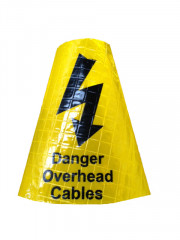 1m yellow Sleeves - Danger Overhead Cables
