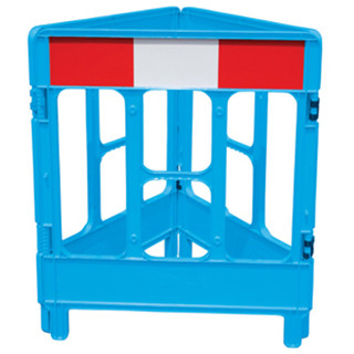 3-Gated Workgate Blue Top Reflective Barriers