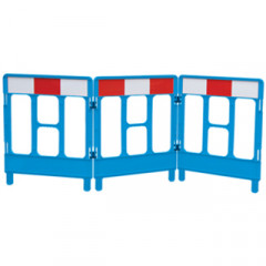 3-Gated Workgate Blue Top Reflective Barriers