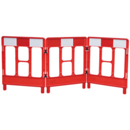 3-Gated Workgate Red Reflective Barriers