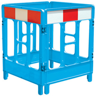 4-Gated Workgate Blue Reflective Barriers