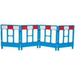4-Gated Workgate Blue Reflective Barriers