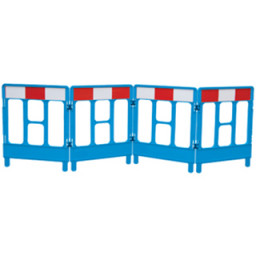 4-Gated Workgate Blue Reflective Barriers