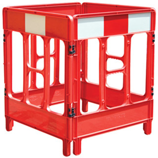 4-Gated Workgate Red Reflective Barriers
