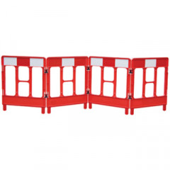 4-Gated Workgate Red Reflective Barriers