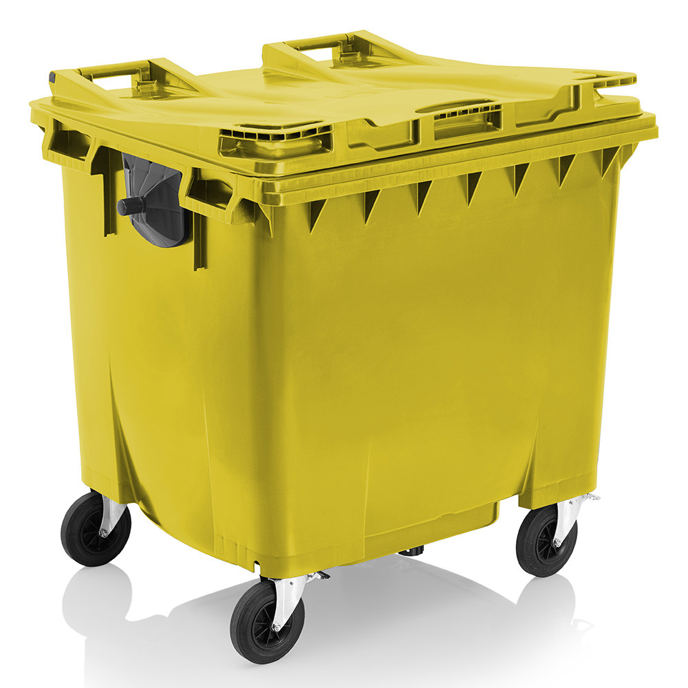 1100 Litre 4 Wheeled Bins - yellow