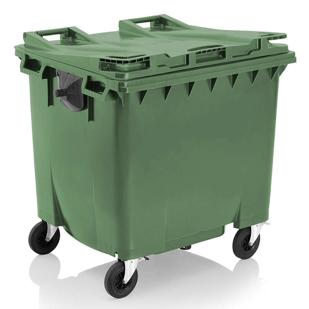 1100 Litre 4 Wheeled Bins - green