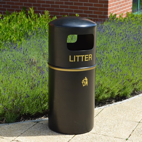 Eco Recycled Hooded Top Litter Bin - 90 Litre