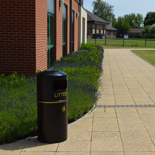 Eco Recycled Hooded Top Litter Bin - 90 Litre