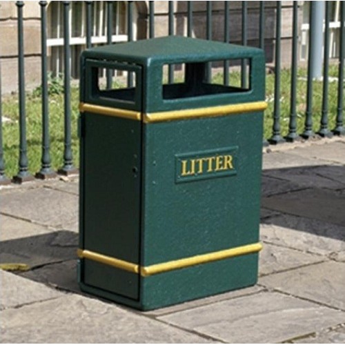 GFC Slimline Closed Top Litter Bin - 98 Litre