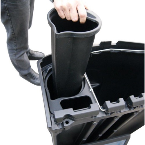 Meridian Recycling Bin with Hole, Open & Liquid Apertures - 110 Litre