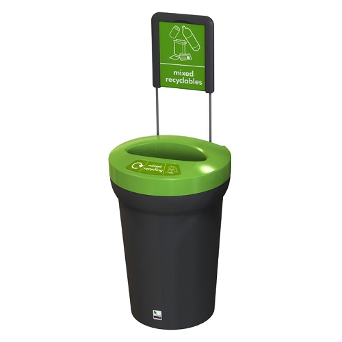 Arena Open Top Recycling Bin - 95 Litre - mixed recyclables