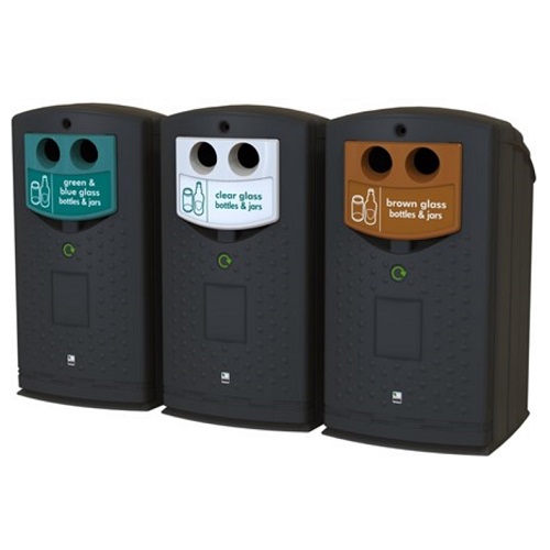 Envirobank Recycling Bin with Hole Apertures - 240 Litre