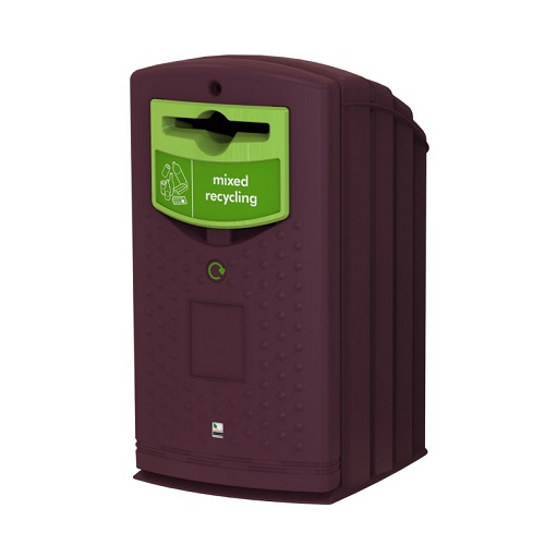 Envirobank Recycling Bin with Propellor Aperture - 240 Litre