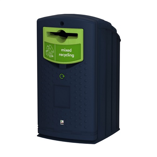 Envirobank Recycling Bin with Propellor Aperture - 240 Litre