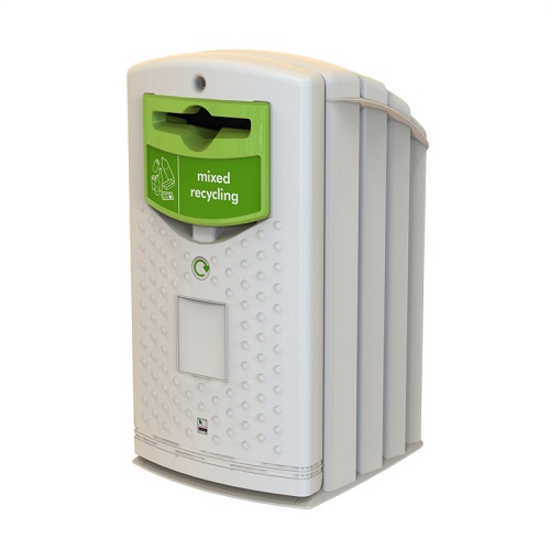 Envirobank Recycling Bin with Propellor Aperture - 240 Litre