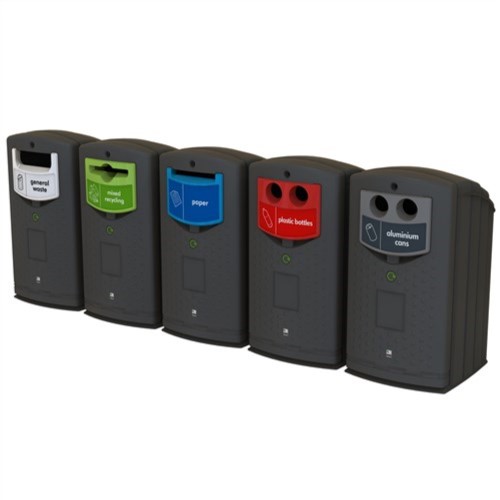 Envirobank Recycling Bin with Slot Aperture - 240 Litre