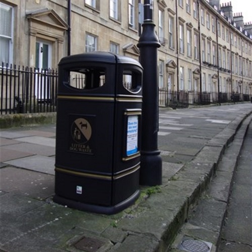 Heritage Square Litter Bin - 115 Litre