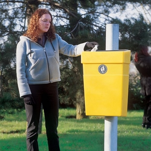 Regent Post or Wall Mountable Litter Bin - 30 Litre