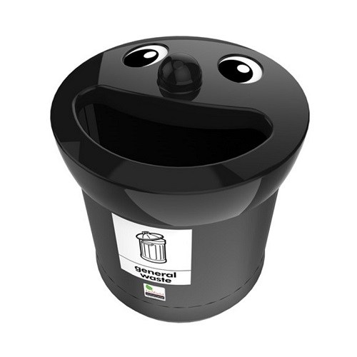 Novelty Smiley Face Recycling Bin - 52 Litre - General Waste
