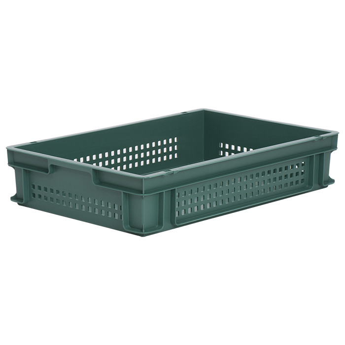 24L Euro Stacking Container - Perforated Sides & Solid Base - 600 x 400 x 120mm