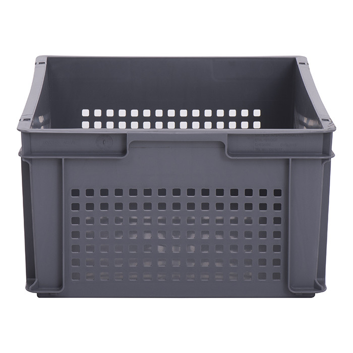 44L Euro Stacking Container - Perforated Sides & Solid Base - 600 x 400 x 220mm