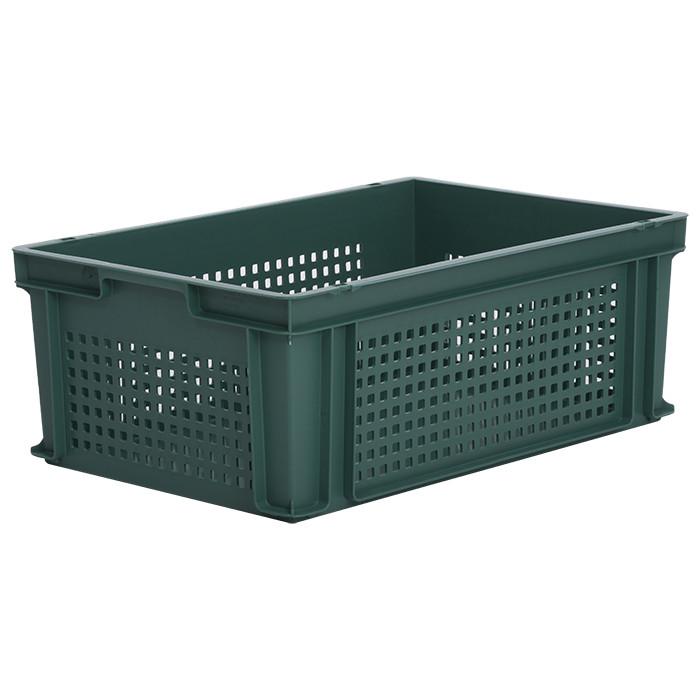 44L Euro Stacking Container - Perforated Sides & Solid Base - 600 x 400 x 220mm