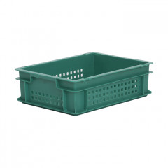 11L Euro Stacking Container - Perforated Sides & Solid Base - 400 x 300 x 120mm